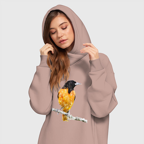 Женская толстовка-платье Иволга / Пыльно-розовый – фото 3