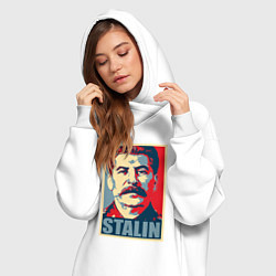 Женское худи-платье Face Stalin, цвет: белый — фото 2