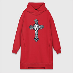 Женская толстовка-платье Woman cross