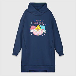 Женская толстовка-платье Пасха гномы из яйца