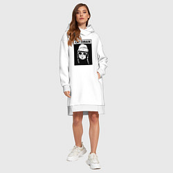 Женское худи-платье Cat cobain, цвет: белый — фото 2
