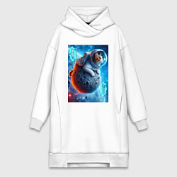Женская толстовка-платье Space cat - ai art
