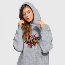 Женское худи-платье Slipknot original, цвет: меланж — фото 2