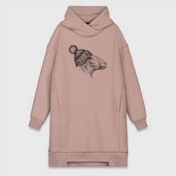 Женская толстовка-платье Овца модная