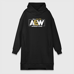 Женское худи-платье All Elite Wrestling AEW, цвет: черный