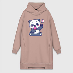 Женская толстовка-платье Ice cream panda