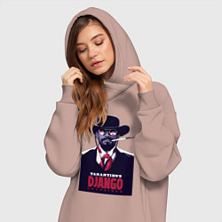 Женское худи-платье Django - Jamie Foxx, цвет: пыльно-розовый — фото 2