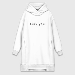 Женская толстовка-платье Luck you