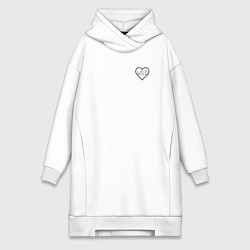 Женская толстовка-платье Дикое сердце
