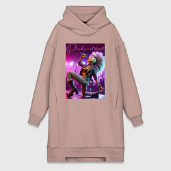 Женская толстовка-платье Барби поёт панк-рок
