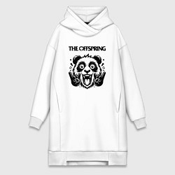 Женское худи-платье The Offspring - rock panda, цвет: белый