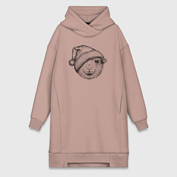 Женская толстовка-платье Новогодняя овечка