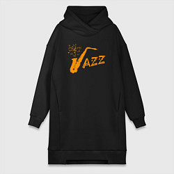 Женское худи-платье Jazz sax, цвет: черный