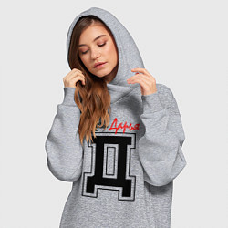 Женское худи-платье Дарья человек с большой буквы, цвет: меланж — фото 2