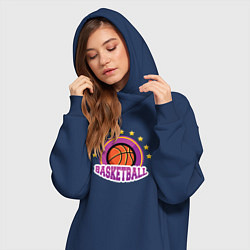 Женское худи-платье Basket stars, цвет: тёмно-синий — фото 2
