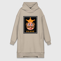 Женская толстовка-платье Веселый король смайликов - Funny king emoji