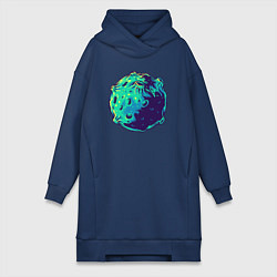 Женское худи-платье Blue moon, цвет: тёмно-синий