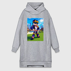 Женская толстовка-платье Jotaro Kujo and Minecraft - collaboration