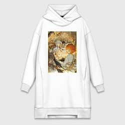 Женское худи-платье Обещанный Неверленд Норман, цвет: белый