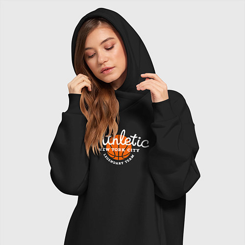 Женская толстовка-платье Athletic basketball / Черный – фото 3