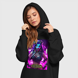 Женское худи-платье League of Legends Akali Kda, цвет: черный — фото 2