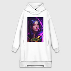 Женское худи-платье League of Legends Kaisa Kda, цвет: белый