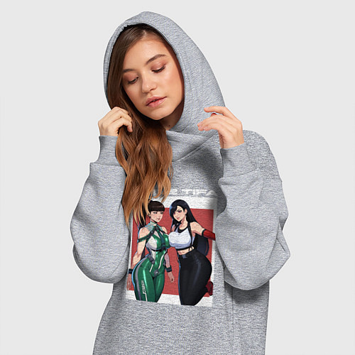 Женская толстовка-платье Тифа и Ева girls fantasy / Меланж – фото 3