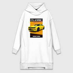 Женская толстовка-платье Спорткар Chevrolet Camaro