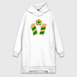 Женская толстовка-платье 11 номер футбольный мяч