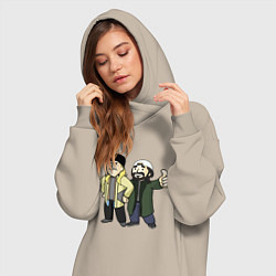 Женское худи-платье Vault Jay and silent Bob, цвет: миндальный — фото 2