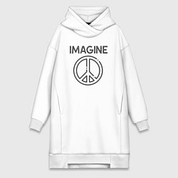 Женская толстовка-платье Peace imagine