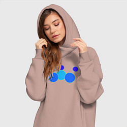 Женское худи-платье Матрешка из шести окружностей, цвет: пыльно-розовый — фото 2