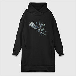 Женская толстовка-платье Я люблю деньги