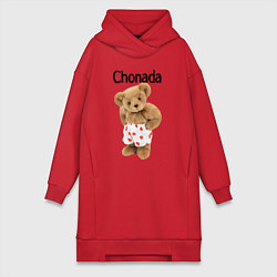Женское худи-платье Chonada, цвет: красный