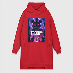 Женская толстовка-платье Freddy - мишка Фредди