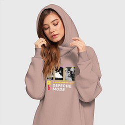 Женское худи-платье Depeche Mode - Kisses lust, цвет: пыльно-розовый — фото 2