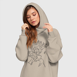 Женское худи-платье Сэнку, цвет: миндальный — фото 2