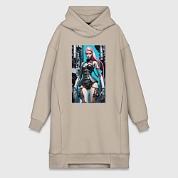 Женская толстовка-платье Barbie cyber warrior - ai art fantasy