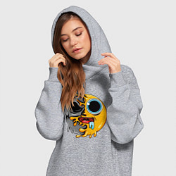 Женское худи-платье Smile mood, цвет: меланж — фото 2