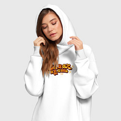 Женское худи-платье Увы и ах и у и еть, цвет: белый — фото 2
