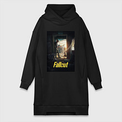 Женское худи-платье Fallout - The Ghoul, цвет: черный