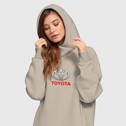 Женское худи-платье Toyota brend auto, цвет: миндальный — фото 2