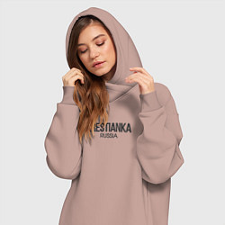 Женское худи-платье Krestianka - крестьянка, цвет: пыльно-розовый — фото 2