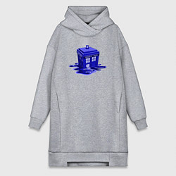 Женское худи-платье Tardis ink, цвет: меланж