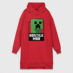 Женская толстовка-платье Minecraft hostile mob