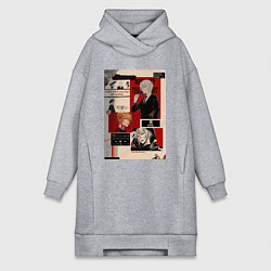 Женская толстовка-платье Патриотизм Мориарти Луис Джеймс коллаж