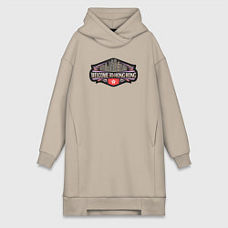 Женское худи-платье Добро пожаловать в Гонконг, цвет: миндальный