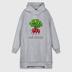 Женское худи-платье Всё пучком, цвет: меланж