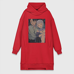 Женская толстовка-платье Re:Zero Субару Нацуки Эмилия