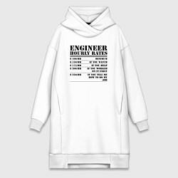 Женская толстовка-платье Engineer hourly rates